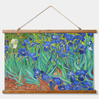Tapiz Con Marco De Madera Van Gogh Vintage Irises