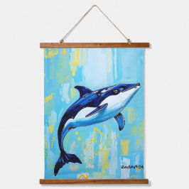 Tapiz Con Marco De Madera Vaquita Wall Art – Endangered Marine Porpoise