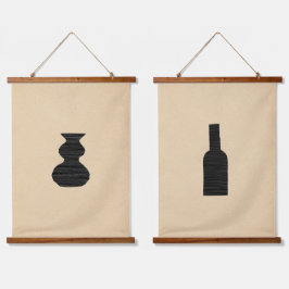 Tapiz Con Marco De Madera Vasos mínimos