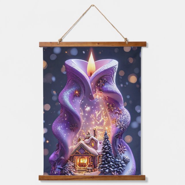 Tapiz Con Marco De Madera vela decorativa (Anverso)