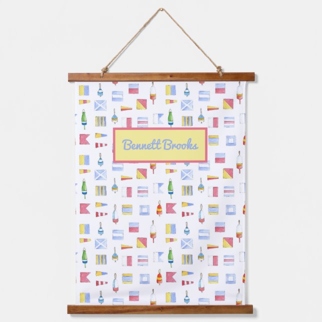 Tapiz Con Marco De Madera Vela y niños náuticos (Anverso)