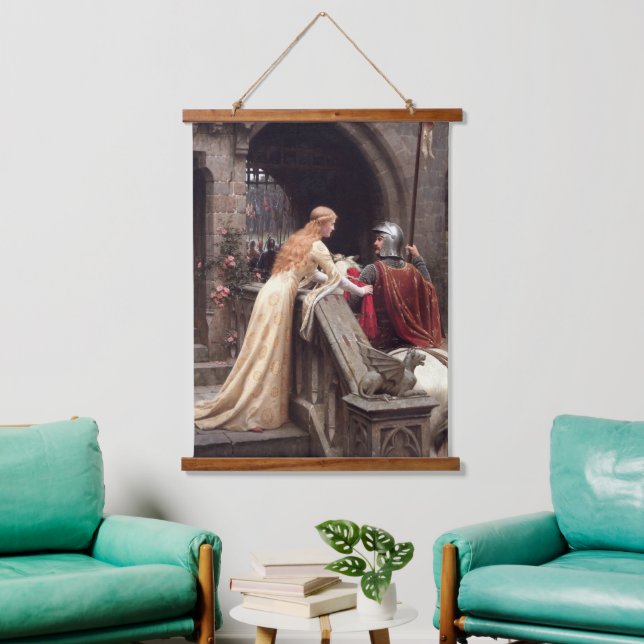 Tapiz Con Marco De Madera Velocidad de Dios por Edmund Leighton (Sala de estar)