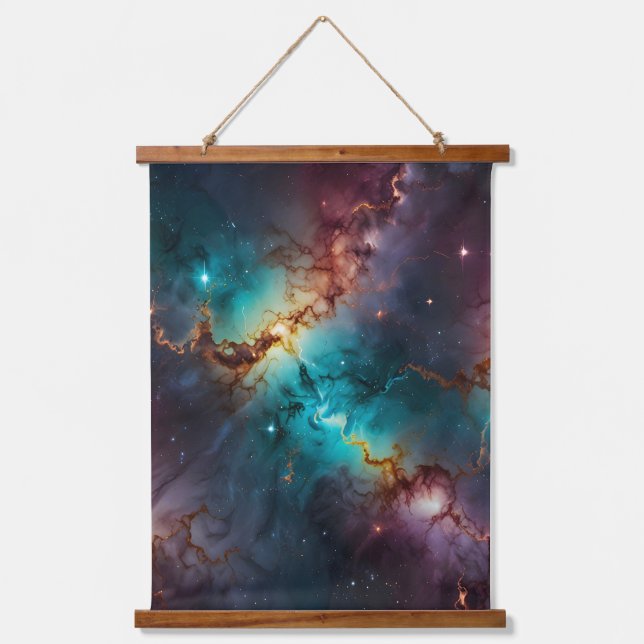 Tapiz Con Marco De Madera Venas celestiales (Anverso)
