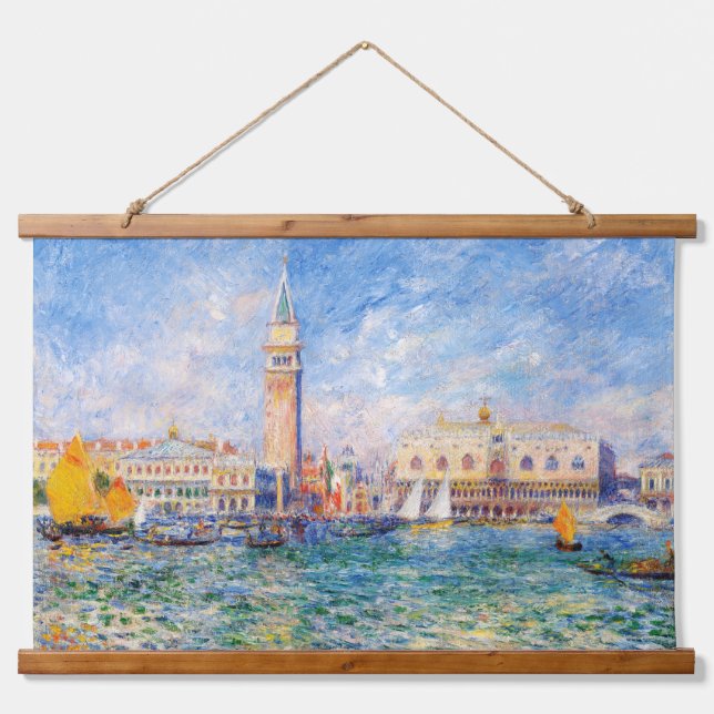 Tapiz Con Marco De Madera Venise, Venezia, Renoir (Anverso )