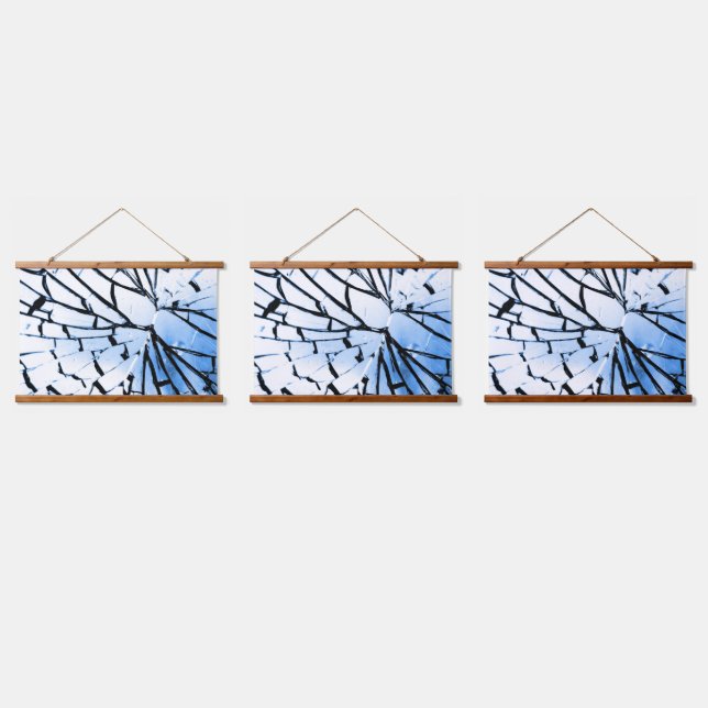 Tapiz Con Marco De Madera ventana rota (Triple)