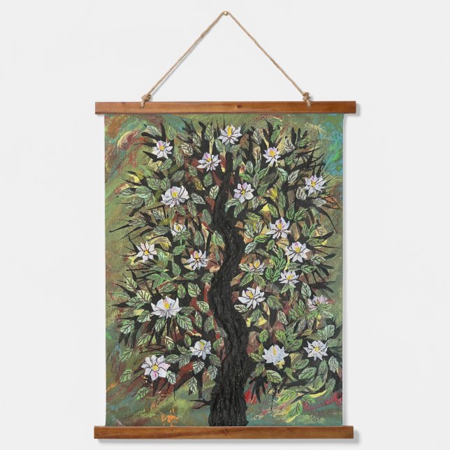Tapiz Con Marco De Madera Verano de Magnolia (Anverso)