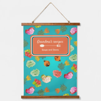 Tapiz Con Marco De Madera verduras patrón personalizado, zanahorias, coliflo