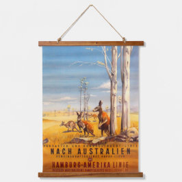 Tapiz Con Marco De Madera Viaje en línea de cruceros HAPAG (años 1930) alemá