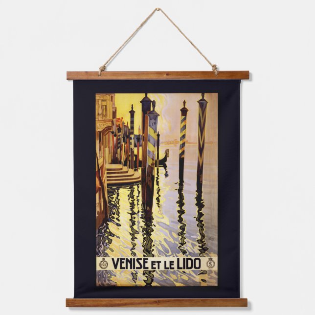 Tapiz Con Marco De Madera Viajes de Venecia (Venise) (Anverso)