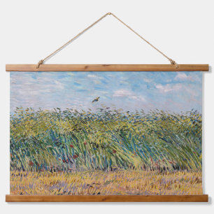 Tapiz Con Marco De Madera Vincent van Gogh - Campo de trigo con una alondra