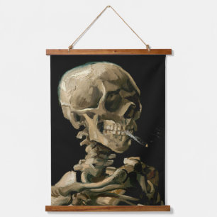 Tapiz Con Marco De Madera Vincent van Gogh - Cráneo con cigarrillo encendido