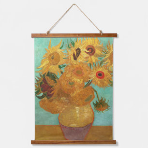 Tapiz Con Marco De Madera Vincent Van Gogh Doce Sunflowers In A Vase