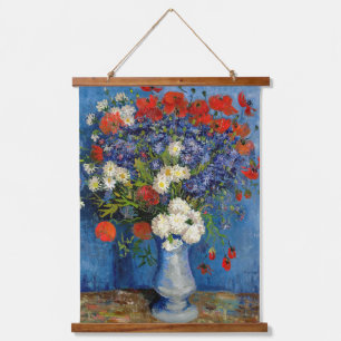 Tapiz Con Marco De Madera Vincent van Gogh - Jarrón con acianos y amapolas