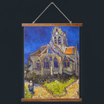 Tapiz Con Marco De Madera Vincent van Gogh - La Iglesia de Auvers<br><div class="desc">Iglesia de Auvers / l'Eglise à Auvers-sur-oise por Vincent Van Gogh en 1890</div>