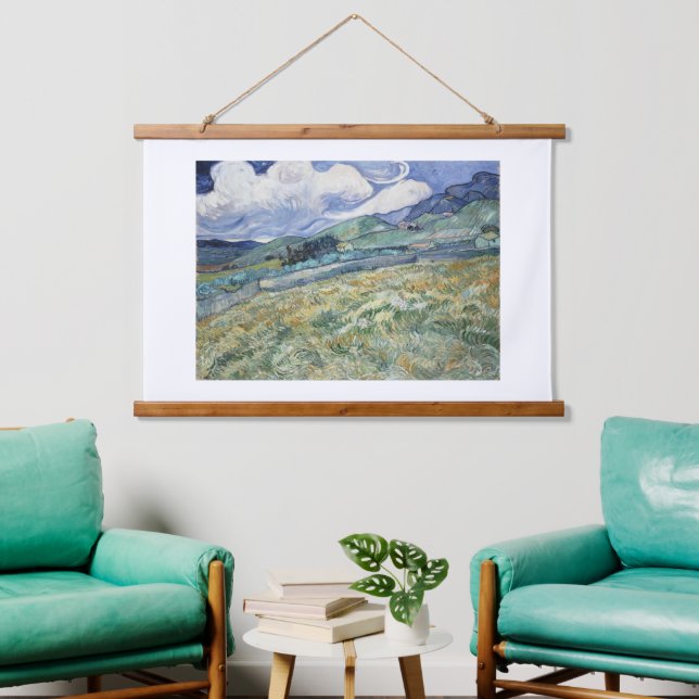 Tapiz Con Marco De Madera Vincent Van Gogh, Paisaje desde Saint-Remy (Sala de estar)