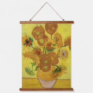 Tapiz Con Marco De Madera Vincent van Gogh - Vase con quince girasoles
