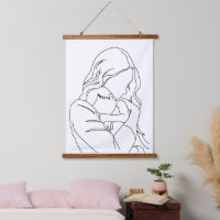 Vínculo Irrompible – Arte de Línea de Madre e Hijo