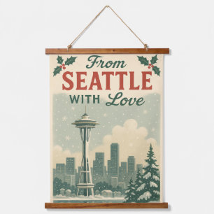 Tapiz Con Marco De Madera Viñeta "De Seattle With Love"