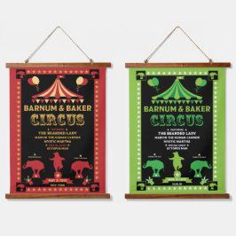 Tapiz Con Marco De Madera Viñetas originales inspiran la camiseta del circo