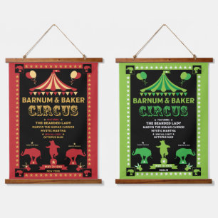 Tapiz Con Marco De Madera Viñetas originales inspiran la camiseta del circo