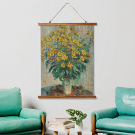 Tapiz Con Marco De Madera Vintage Claude Monet Jerusalem Artichokes