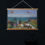 Tapiz Con Marco De Madera Vintage Claude Monet Terrasse a Sainte-Adresse<br><div class="desc">Este producto está inspirado en Terrasse a Sainte-Adresse,  un aceite sobre pintura de lona creado por el pintor impresionista francés Claude Monet entre 1866 y 1867.</div>