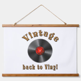 Tapiz Con Marco De Madera Vintage - De vuelta a Vinyl, el registro vuelve
