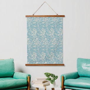 Tapiz Con Marco De Madera Vintage Floral Sin Costuras Arcadia de William Mor