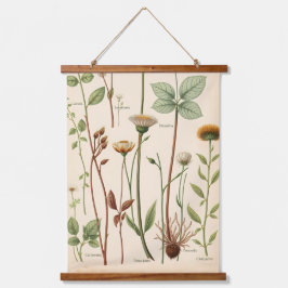 Tapiz Con Marco De Madera Vintage Scientific Botanical Illustration Chart
