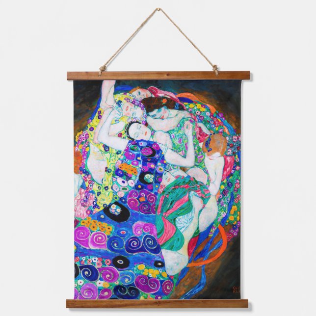 Tapiz Con Marco De Madera Virgin (Chicas), Gustav Klimt (Anverso)
