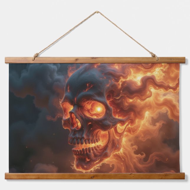 Tapiz Con Marco De Madera Visado Infernal (Anverso )