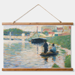 Tapiz Con Marco De Madera Vista del Sena de Georges Seurat (ca. 1882–1883)