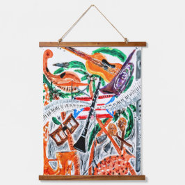 Tapiz Con Marco De Madera Viva La Música