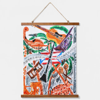 Tapiz Con Marco De Madera Viva La Música