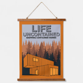 Tapiz Con Marco De Madera Vivienda de contenedor de envío