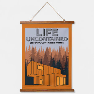 Tapiz Con Marco De Madera Vivienda de contenedor de envío