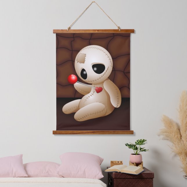 Tapiz Con Marco De Madera Voodoo Doll Personalizado enamorado (Dormitorio)