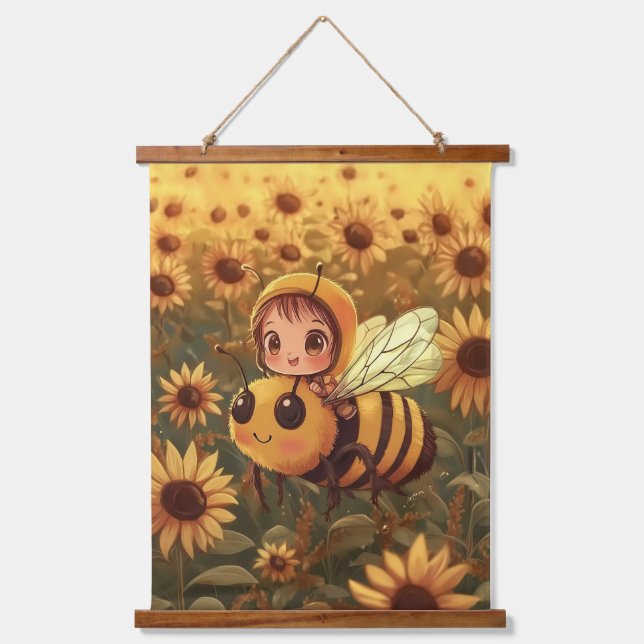 Tapiz Con Marco De Madera Vuelo del jinete de abejorros (Anverso)