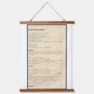 Tapiz Con Marco De Madera Wall art - Your will be done 