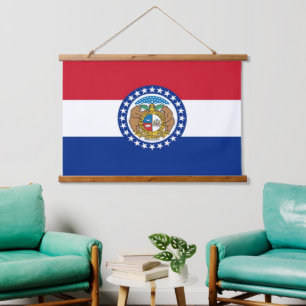 Tapiz Con Marco De Madera Wall tapestry with flag of Missouri, U.S.A.