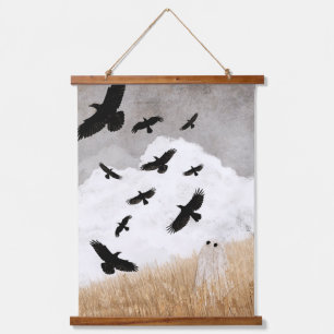 Tapiz Con Marco De Madera Walter y los cuervos