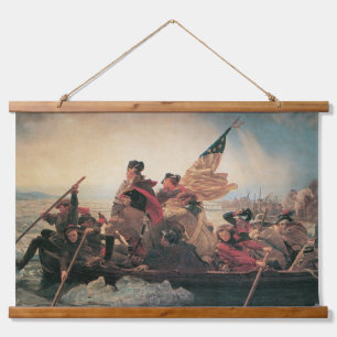 Tapiz Con Marco De Madera Washington cruzando el Delaware de Emanuel Leutze