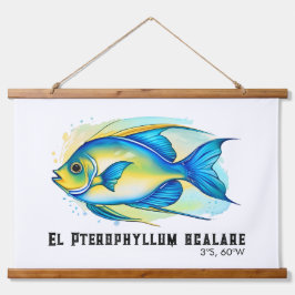 Tapiz Con Marco De Madera Watercolor Series: Angelfish