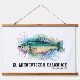 Tapiz Con Marco De Madera Watercolor Series: Bass