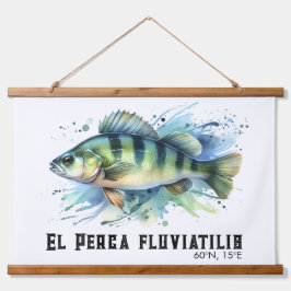 Tapiz Con Marco De Madera Watercolor Series: Perch