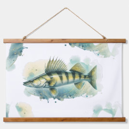 Tapiz Con Marco De Madera Watercolor Series: Zander/Walleye