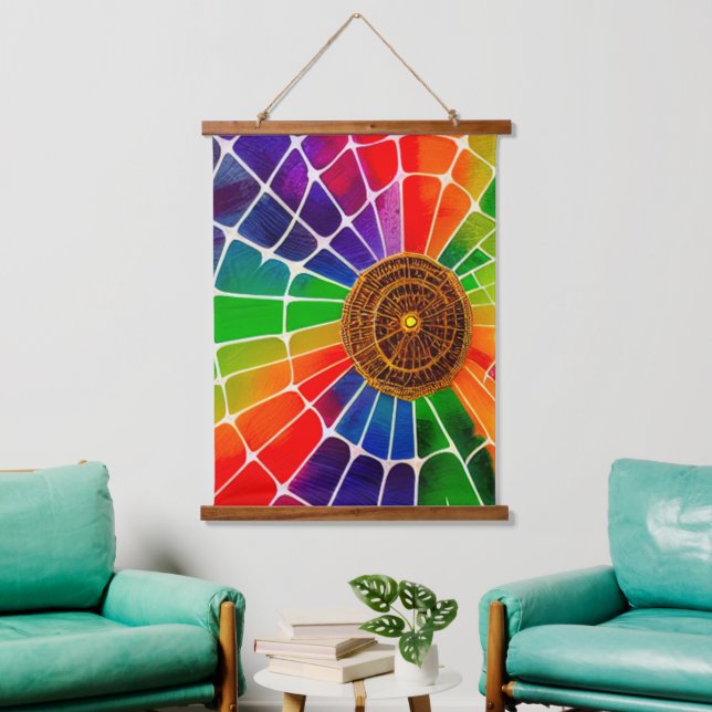 Tapiz Con Marco De Madera Web arcoiris (Sala de estar)