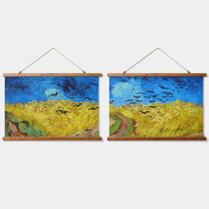 Tapiz Con Marco De Madera Wheatfield con cuervos, Van Gogh