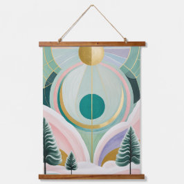 Tapiz Con Marco De Madera Whimsical Winter Dreamscape