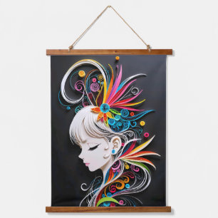 Tapiz Con Marco De Madera Whimsical Wonderland